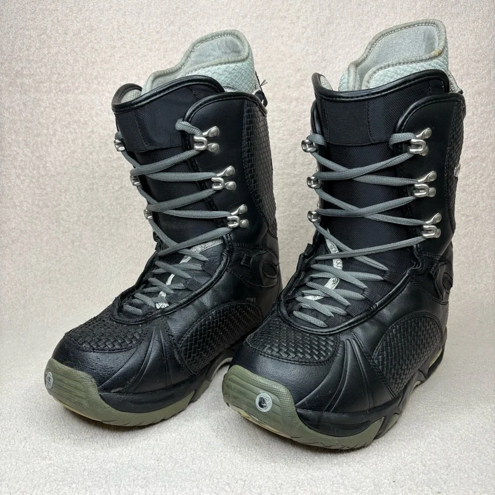 Burton Sabbath Black Snowboard Boots Men’s 9 Gray Laces GREAT CONDITION Winter